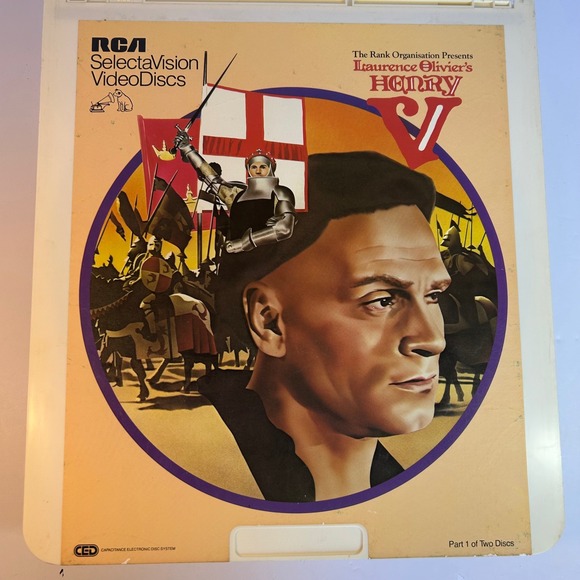 Laurence Olivier Henry V RCA SelectaVision VideoDisc Movie Part 1 & 2 CED - Picture 1 of 6